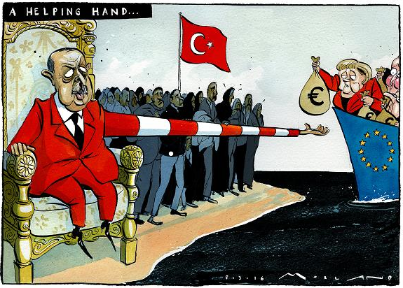 Cartoon EU Turkije Migrantencrisis